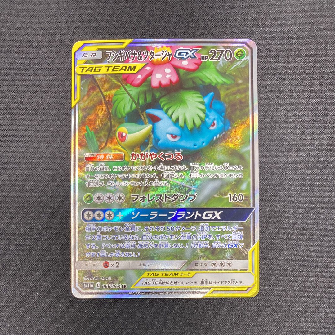 フシギバナ&ツタージャGX SR: SA[SM11a 066/064](強化拡張パック「リミックスバウト」)