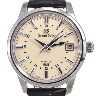 セイコー SEIKO SBGM021/9S66-00A0 グランドセイコー 9Sメカニカル GMT アイボリー 自動巻き メンズ 腕時計 I#147675