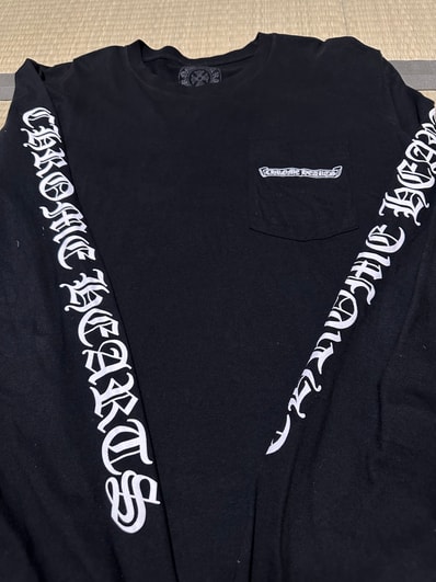 Chrome Hearts Scroll Logo L/S T-Shirt "Black"