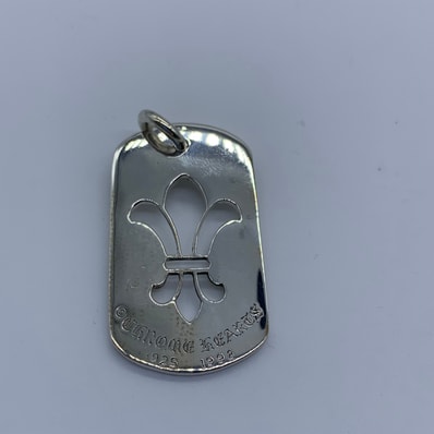 Chrome Hearts Cutout Cross Large Dog Tag Pendant Top SV925 "Silver"
