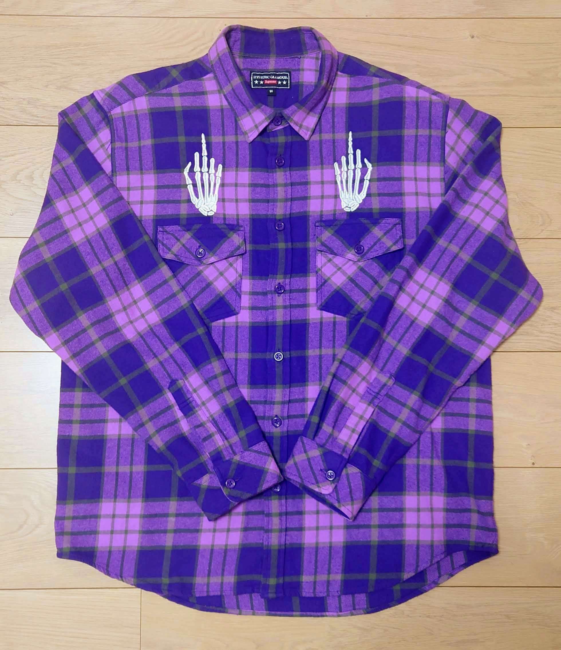 Supreme x HYSTERIC GLAMOUR Plaid Flannel Shirt "Purple"