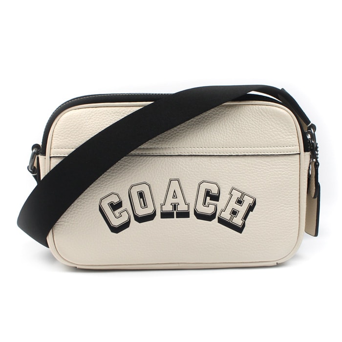 COACH コーチ グラハム クロスボディ ヴァーシティ モチーフ ショルダーバッグ チョーク/ブラック CAJ64 QBMQV アウトレット ユニセックス【中古】