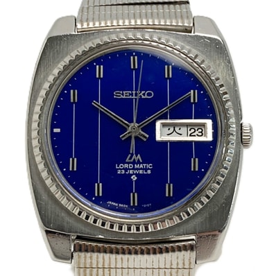 SEIKO セイコー ロードマチック デイデイト 23石 5606-7110 ブルー 自動巻き メンズ 腕時計 LORD MATIC