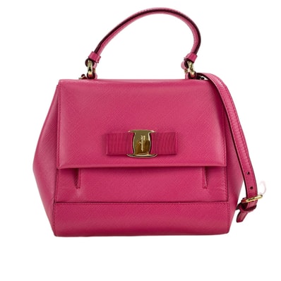フェラガモ FERRAGAMO レザー ヴァラリボン 2WAY ショルダーバッグ【中古】