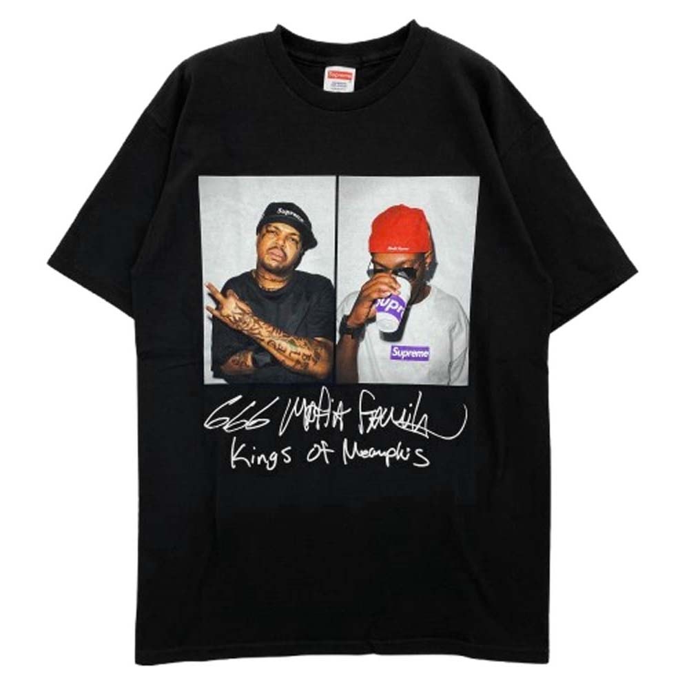 Supreme シュプリーム Tシャツ 12AW three six mafia tee スリーシックス マフィア プリント 半袖 Tシャツ カットソー ブラック系 M【極上美品】【中古】