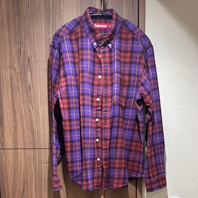 Supreme Plaid Flannel Shirt "Purple" (24FW)