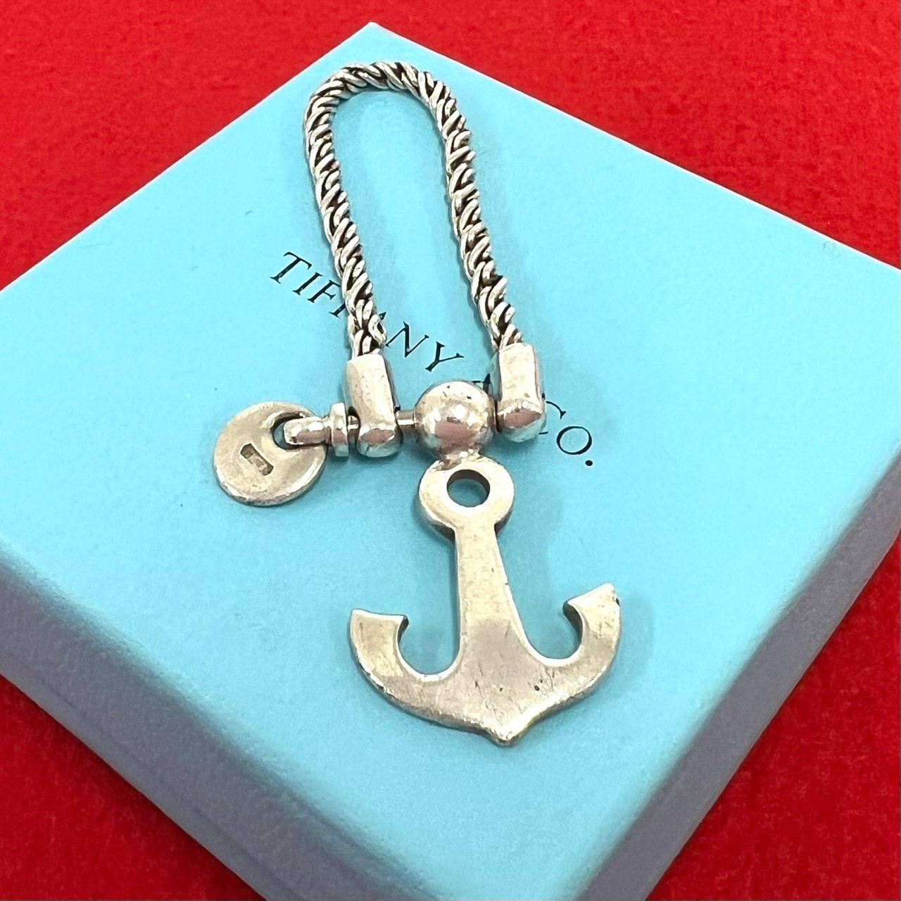 TIFFANY&Co. ティファニー アンカー モチーフ キーリング シルバー925 キーホルダー シルバー
 65865