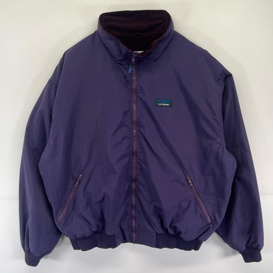 古着 90's/90年代 エルエルビーン L.L.Bean ジャケット フルジップ フリースライナー ワンポイント ロゴ パープル系 メンズ