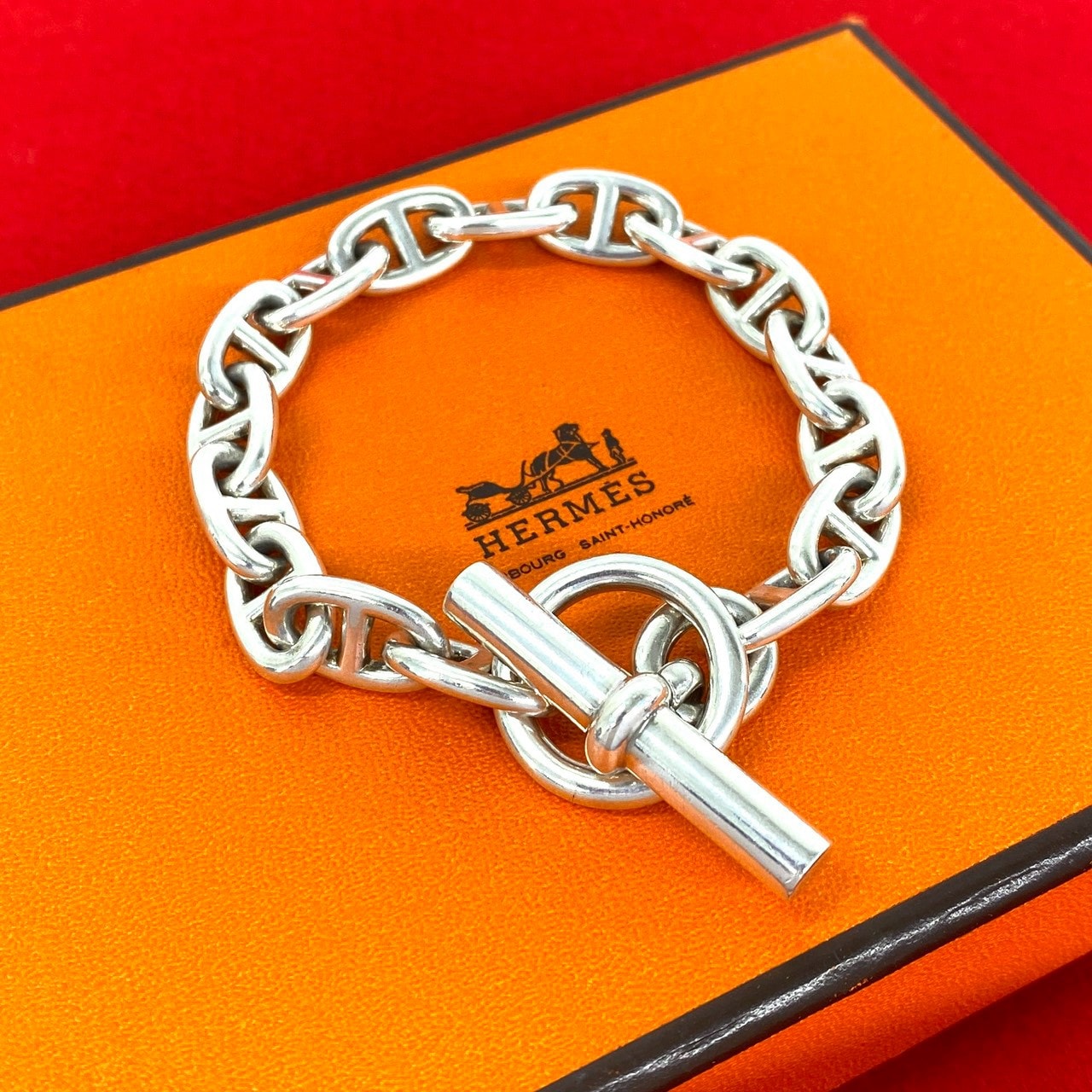 HERMES エルメス シェーヌダンクル MM 16コマ ブレスレット シルバー925 ブレスレット シルバー
191-1