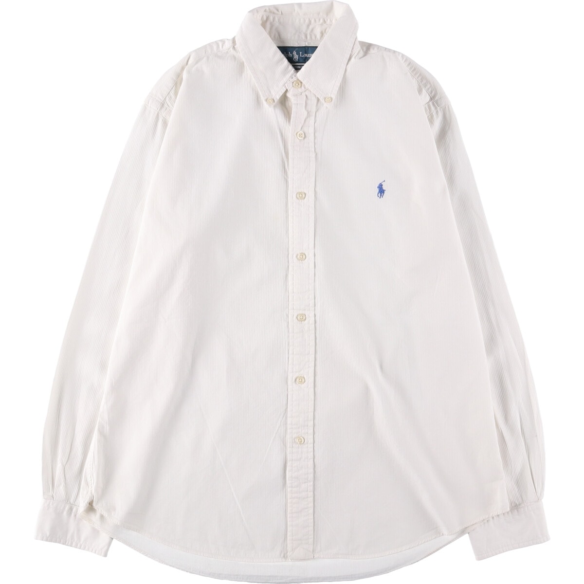 古着 ラルフローレン Ralph Lauren CUSTOM FIT 半袖 ボタンダウン ストライプシャツ メンズL相当/eaa539127