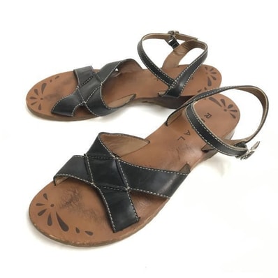 REGAL/リーガル★フラットサンダル【size:L/24.0-25.5/black×brown/黒×茶】sneakers/Shoes/trainers◆Q-645