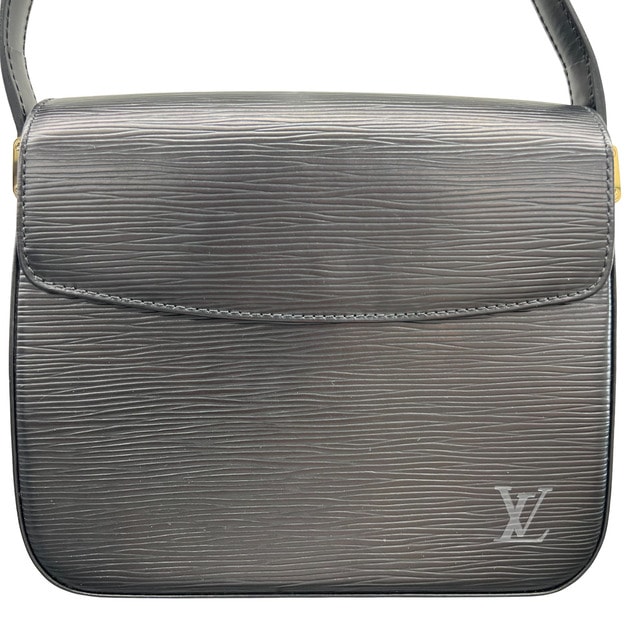LOUIS VUITTON 展示品級 美品 ルイヴィトン ビュシ ショルダーバッグ M52202 エピ ノワール レザー ブラック SP1020 ワンショルダー セミショルダー ヴィトン LV SAランク 中古 鑑定済 ヴィトンバッグ