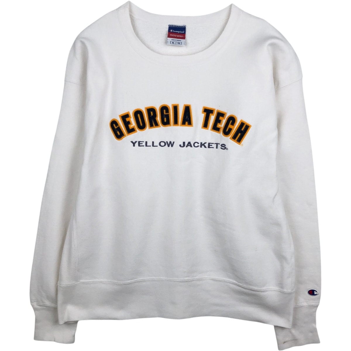 古着 チャンピオン Champion REVERSE WEAVE リバースウィーブ Georgia Tech Yellow Jackets ジョージア工科大学 カレッジスウェットシャツ トレーナー メンズXL相当/eaa629847