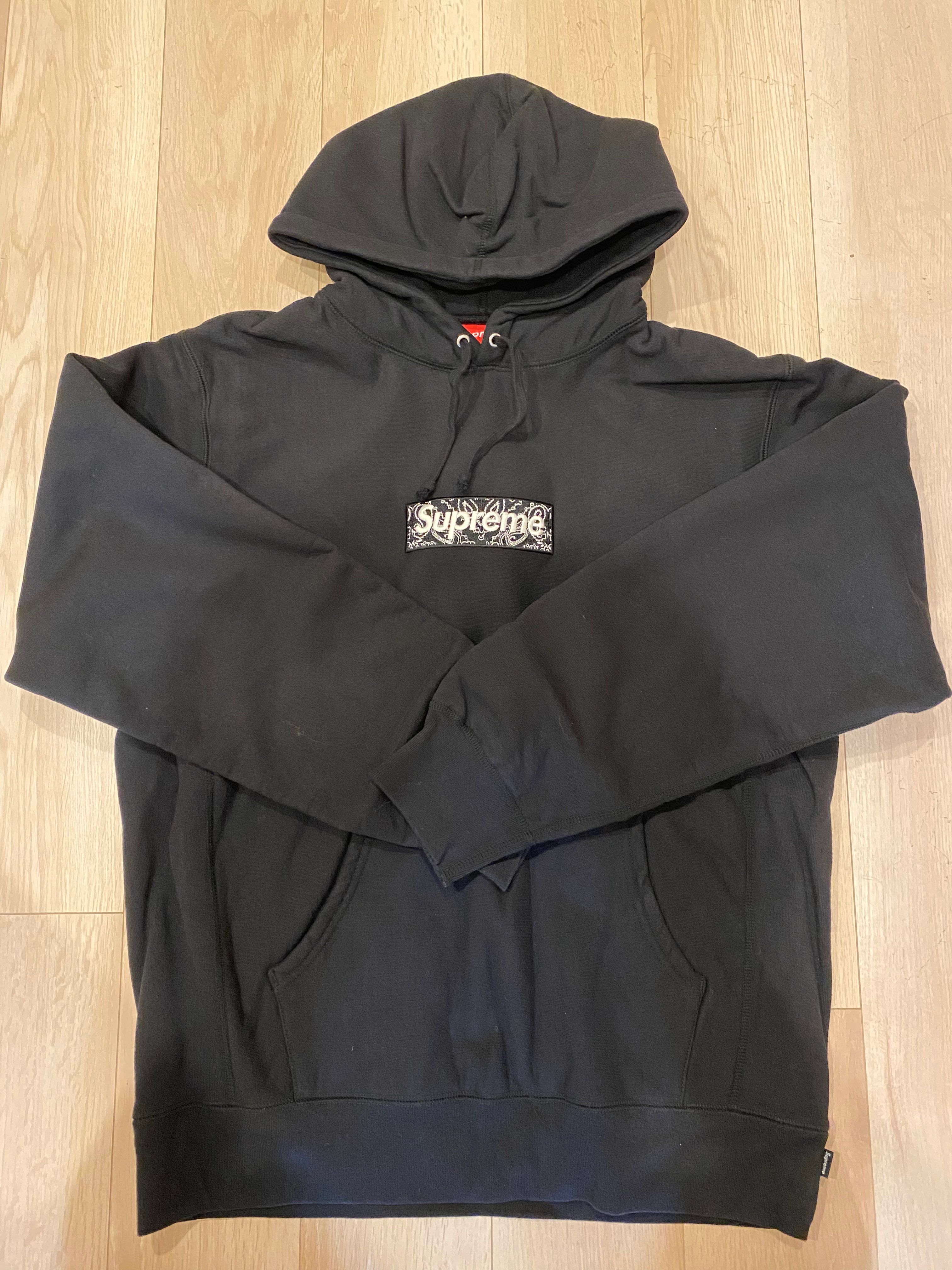 Supreme Bandana Box Logo Hooded Sweatshirt "Black"