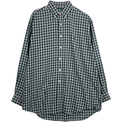 古着 ラルフローレン Ralph Lauren BLAKE 長袖 ボタンダウンチェックシャツ メンズL相当/eaa662072