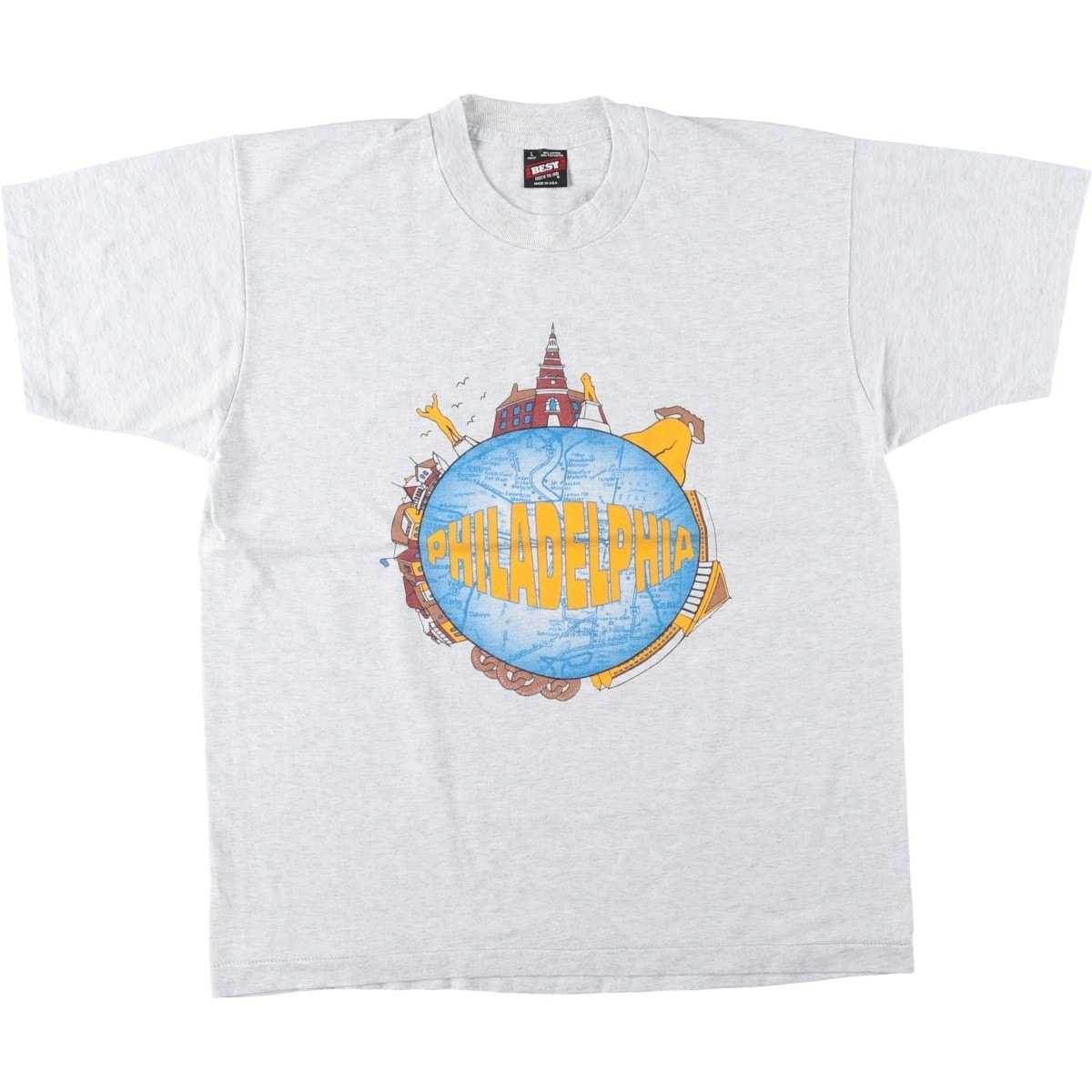 古着 90年代 フルーツオブザルーム FRUIT OF THE LOOM BEST プリントTシャツ USA製 メンズL相当/eaa642061