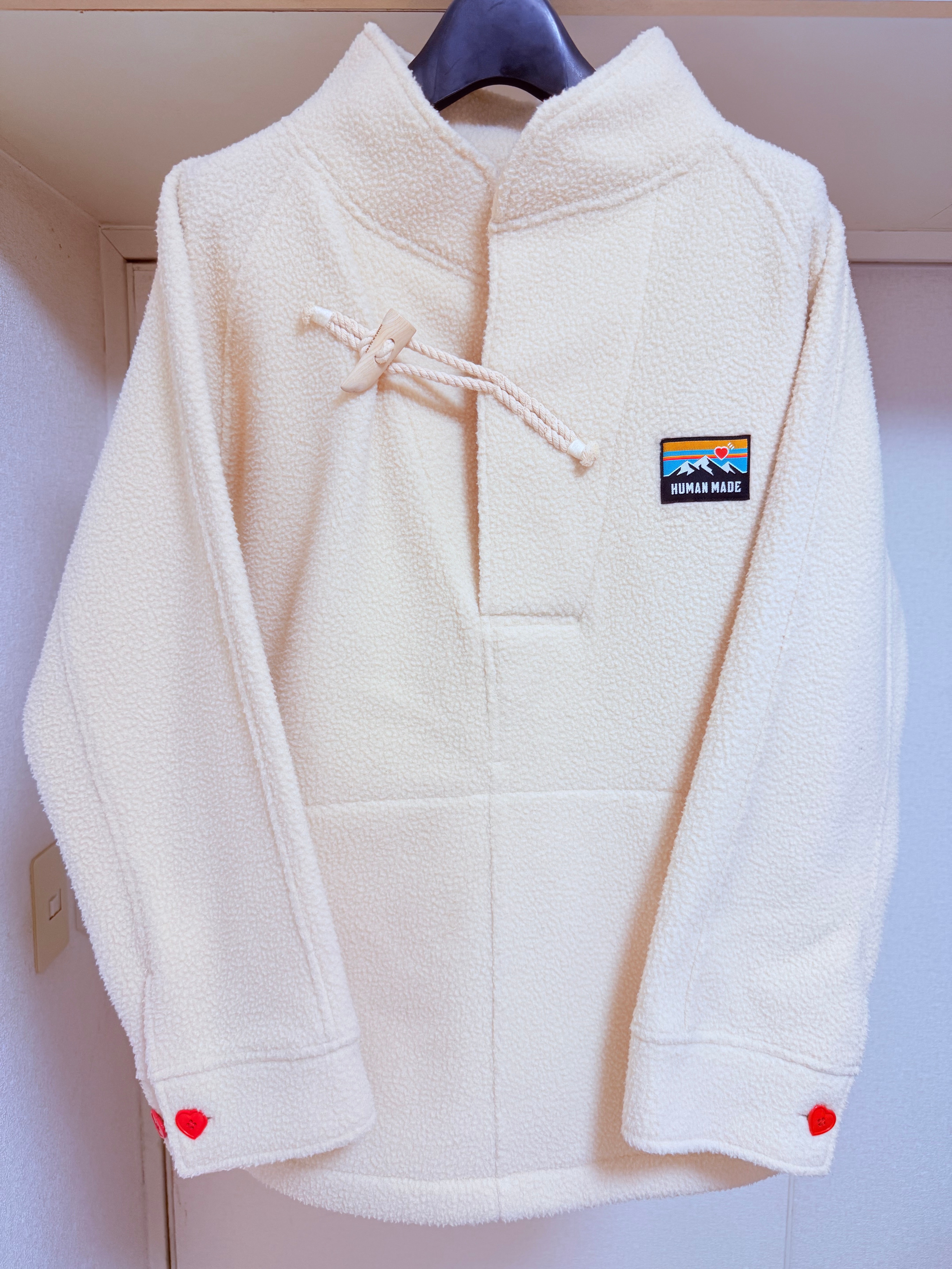 HUMAN MADE OUTDOOR P/O FLEECE JACKET "White"