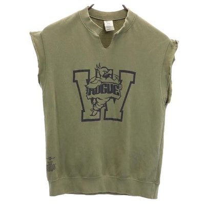 WTAPS ダブルタップス 日本製 ノースリーブ スウェット カーキグリーン 裏起毛