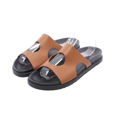 エルメス HERMES エディット サンダル 靴 レザー レディース ブラウン系 【中古】
