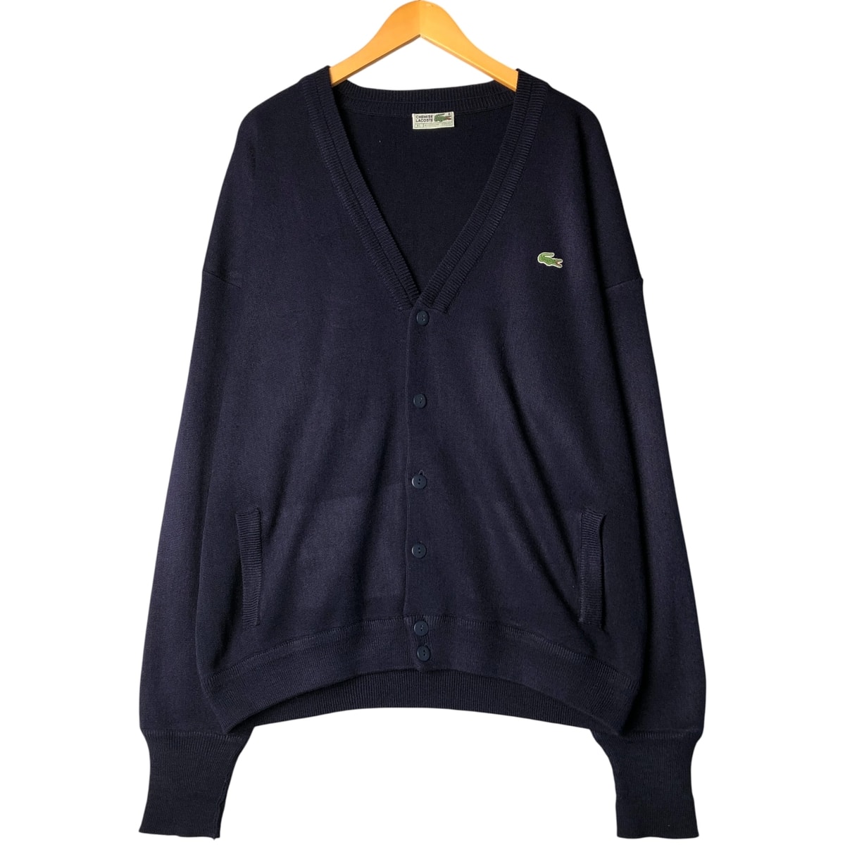 古着 70~80年代 ラコステ LACOSTE CHEMESE LACOSTE アクリルニットカーディガン メンズXL相当 ヴィンテージ/eaa602533