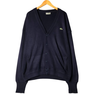 古着 70~80年代 ラコステ LACOSTE CHEMESE LACOSTE アクリルニットカーディガン メンズXL相当 ヴィンテージ/eaa602533