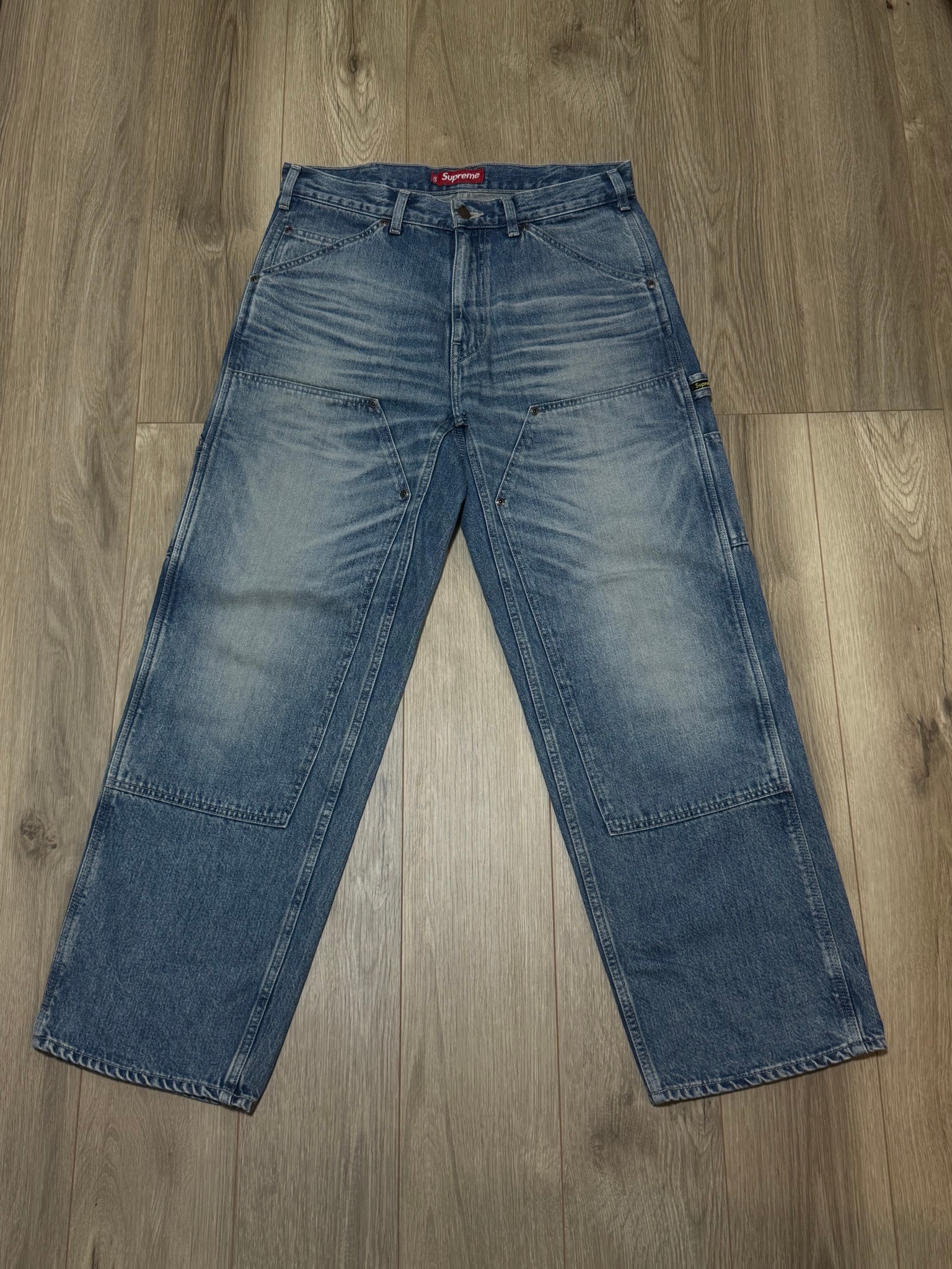 Supreme Worn Double Knee Painter Pant (25SS) "Denim"