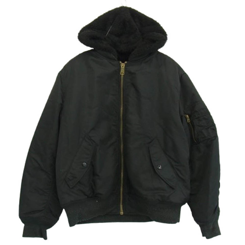 Supreme シュプリーム ジャケット 22AW Faux Fur Reversible MA-1 フェイク ファー リバーシブル ジャケット ブラック系 L【中古】