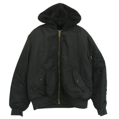 Supreme シュプリーム ジャケット 22AW Faux Fur Reversible MA-1 フェイク ファー リバーシブル ジャケット ブラック系 L【中古】