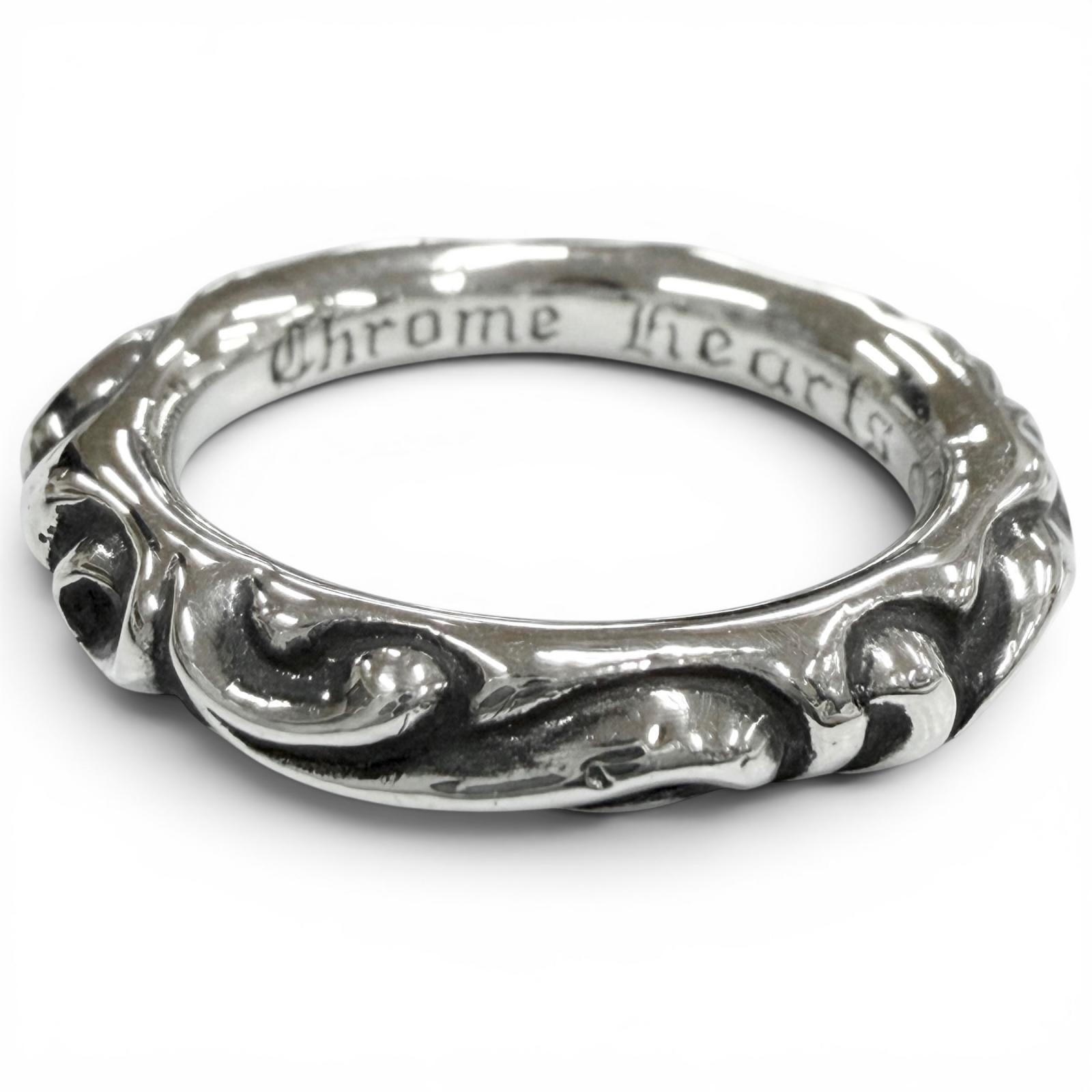 Chrome Hearts Scroll Band Ring "Silver"