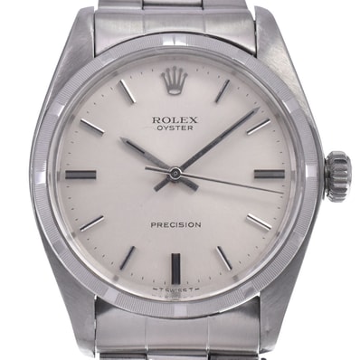 ロレックス ROLEX 6427 ヴィンテージ オイスター プレシジョン Cal.1225 シルバー 手巻き メンズ 良品 腕時計 L#147760