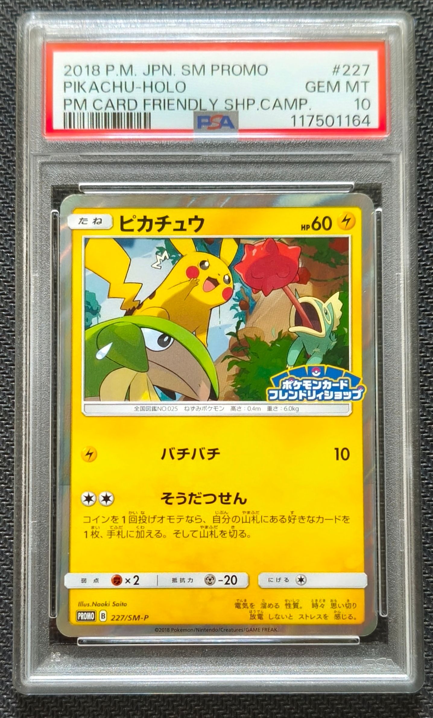ピカチュウ：フレンドリィショッププロモ227/ SM-P PSA10 連番 ピカチュウ：フレンドリィショッププロモ227/ SM-P PSA10 連番