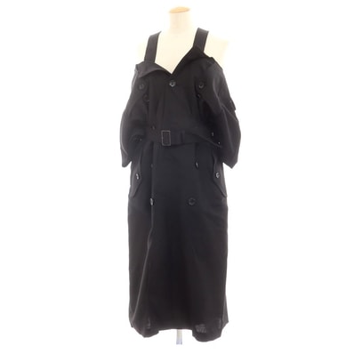 【中古】ジュンヤワタナベ JUNYA WATANABE 2024年春夏 ウールモヘヤ ワンピース ブラック【サイズXS】【レディース】