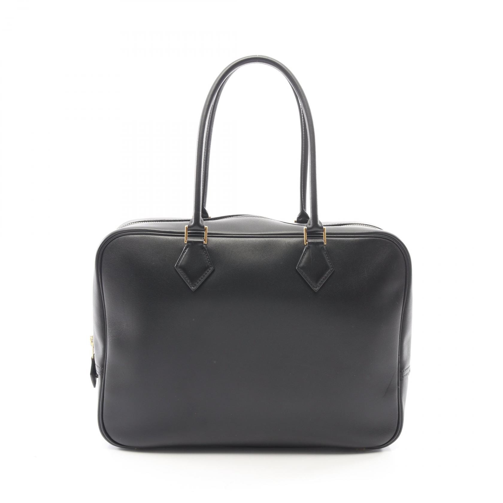 エルメス HERMES プリュム32 ハンドバッグ バッグ レザー □O刻印(2011年製造) レディース ブラック系 【中古】