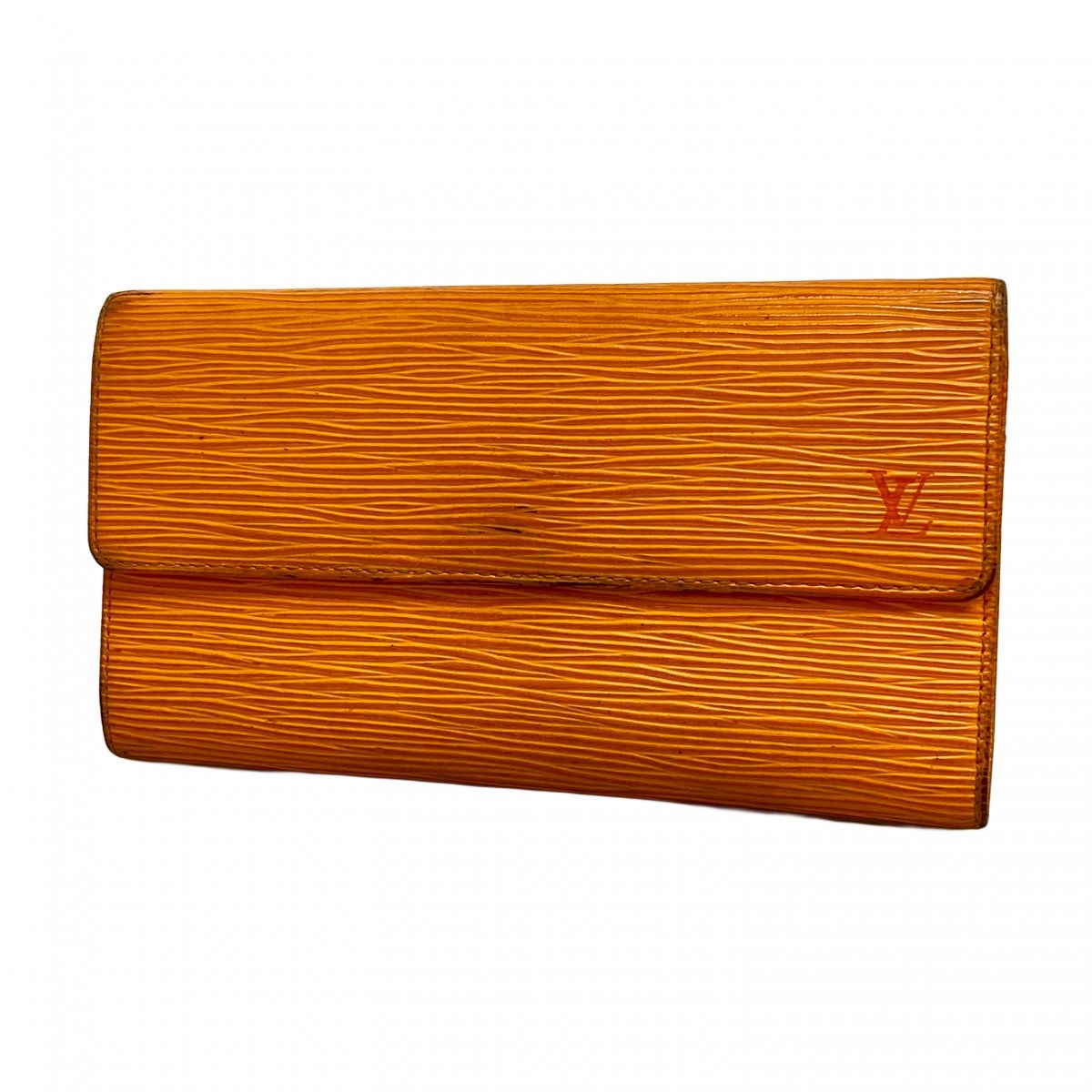 【6dd4118-k】ルイヴィトン 長財布 エピ ポシェットポルトモネクレディ M6357H マンダリン【中古】レディース