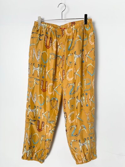 Supreme 18 SS/Alphabet Silk Pants "Orange"
