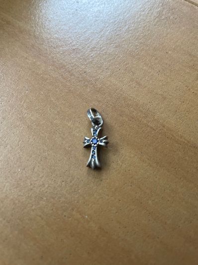 Chrome Hearts CH Cross Baby Fat Charm with Sapple Pave "Sapple Pave"