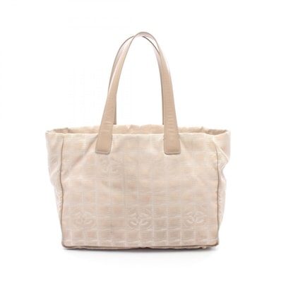 シャネル CHANEL ニュートラベルラインMM トートバッグ バッグ レザー ナイロンキャンバス レディース ベージュ系 A15991 【中古】