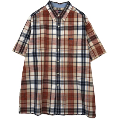 古着 ラルフローレン Ralph Lauren CHAPS チャップス 半袖チェックシャツ ボックスシャツ メンズXL相当/eaa638323