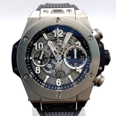 HUBLOT ウブロ ビッグ・バン ウニコ チタニウム 腕時計 441.NX.1171.RX チタン ラバー ブラック メンズ【中古】