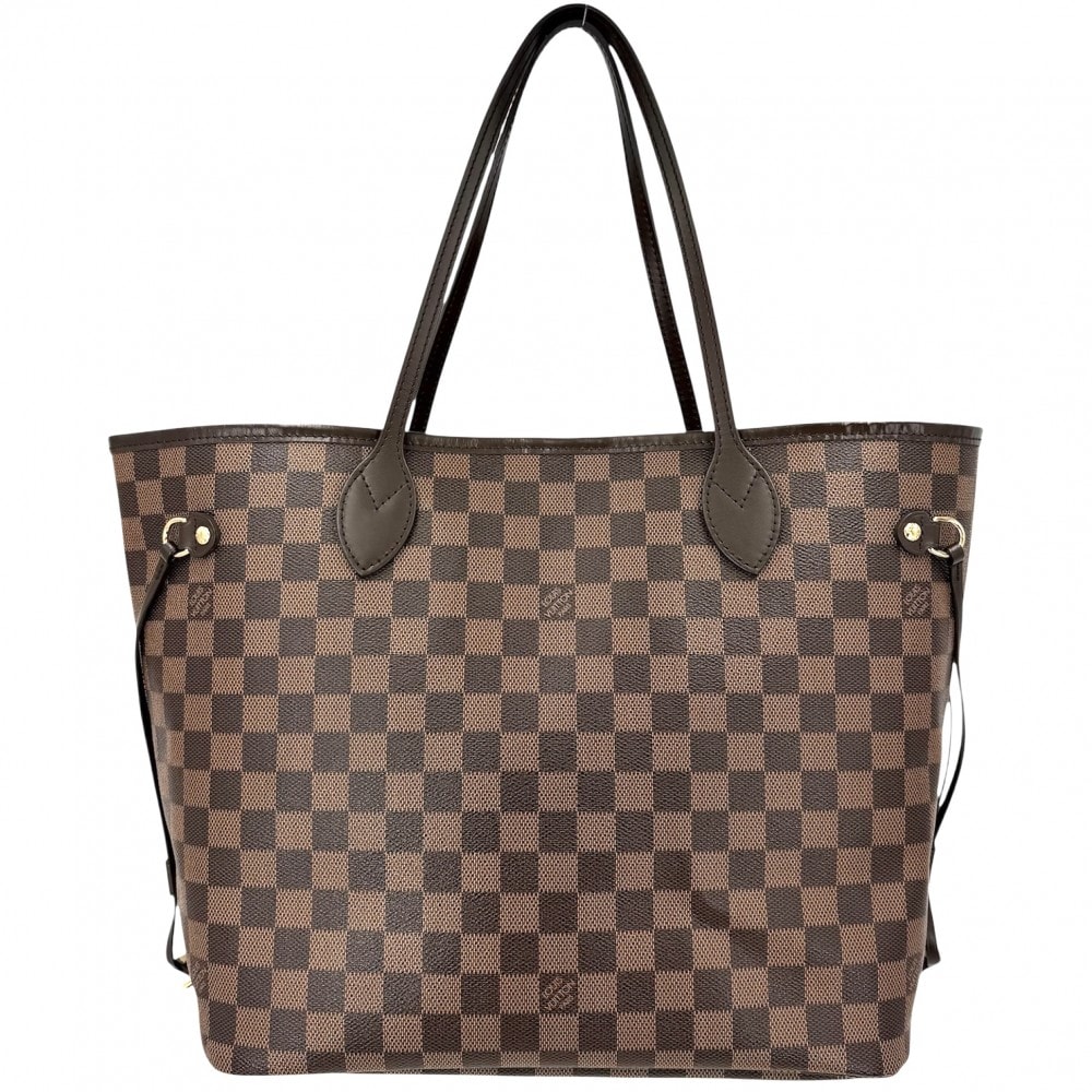 LOUIS VUITTON ルイヴィトン トートバッグ ネヴァーフルMM ハンドバッグ 肩掛け N40599 ダミエキャンバス ブラウン 茶 ゴールド金具 レディース【中古品】