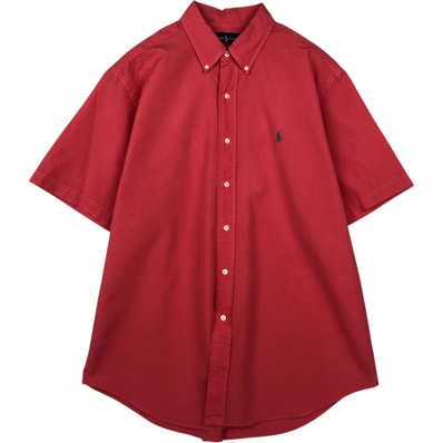古着 ラルフローレン Ralph Lauren CLASSIC FIT 半袖 ボタンダウンシャツ メンズXL相当/eaa638315