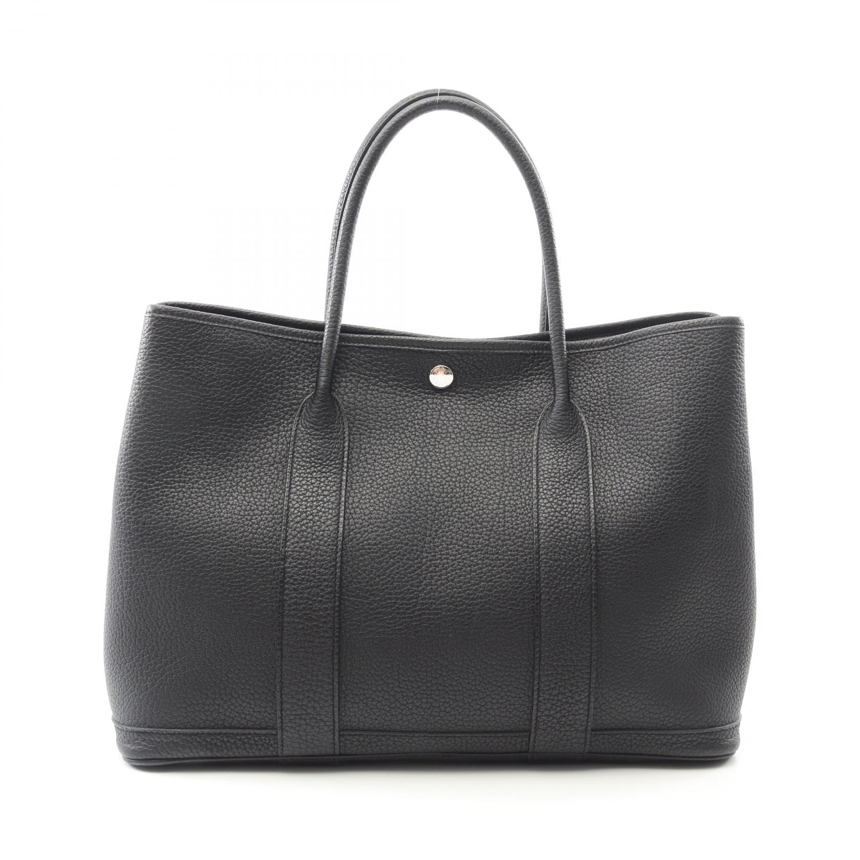 エルメス HERMES ガーデンパーティPM トートバッグ バッグ レザー ネゴンダ ネゴンダ Z刻印(2021年製造) レディース ブラック系 【中古】