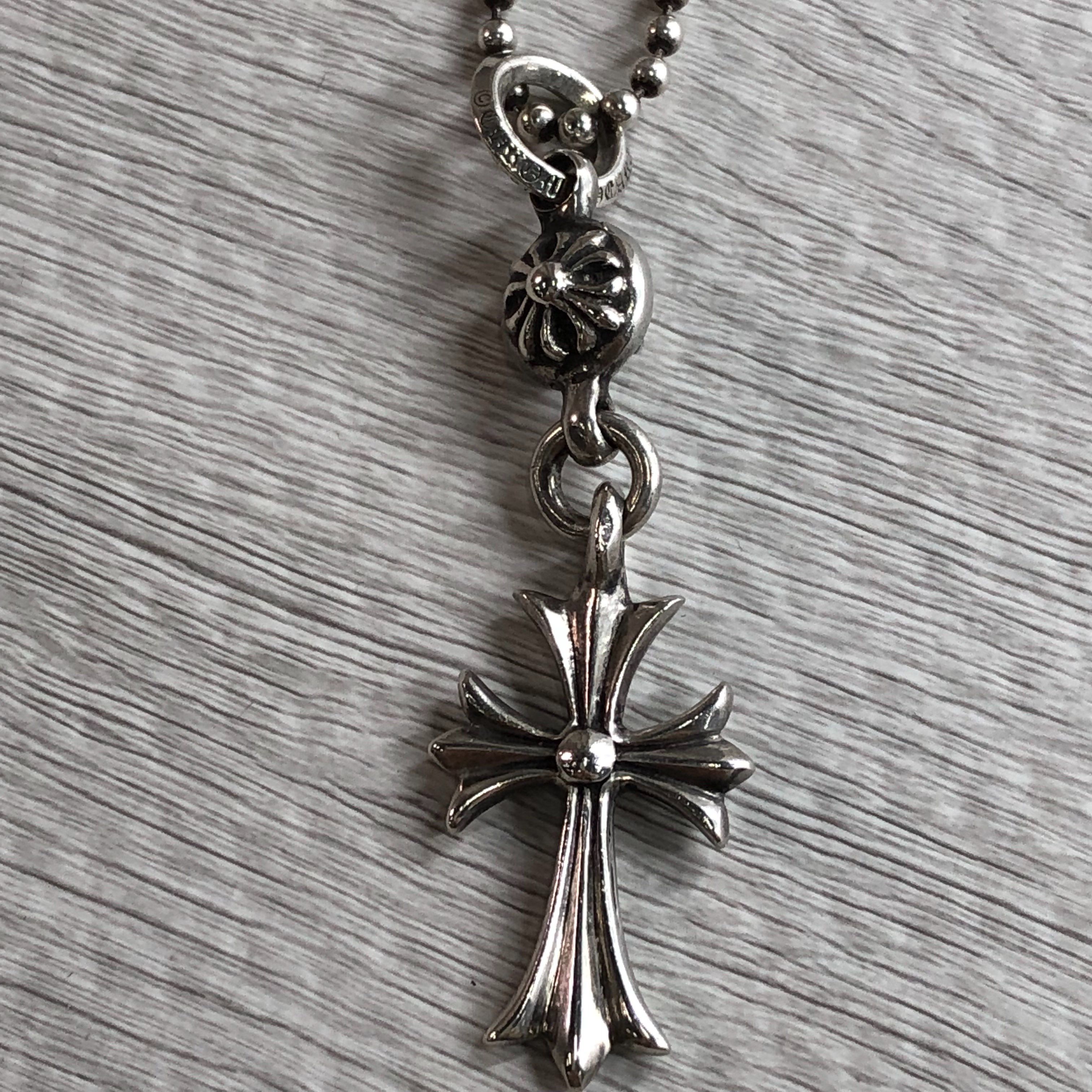 クロムハーツ 1ボールタイニーCHクロスチャーム ボールチェーン