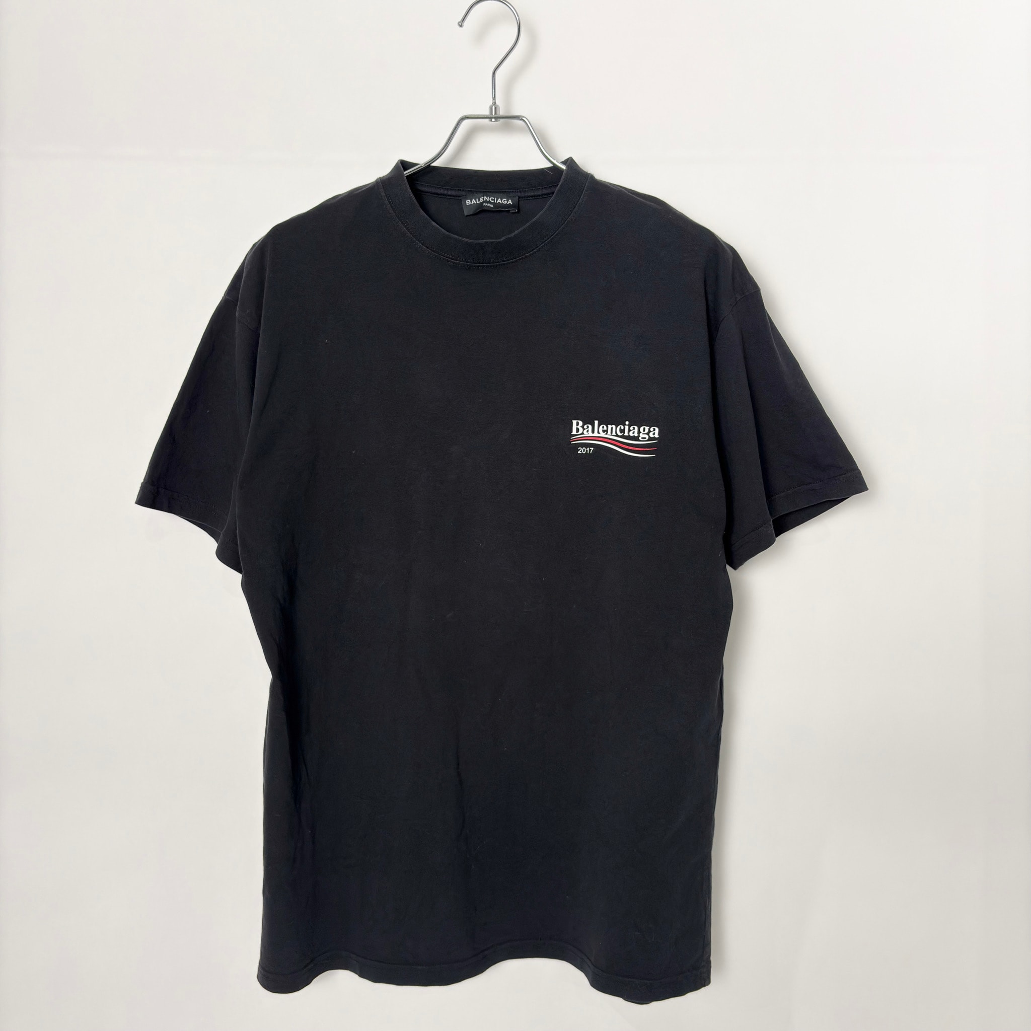 BALENCIAGA 2017 Campaign Logo  T-shrit Black