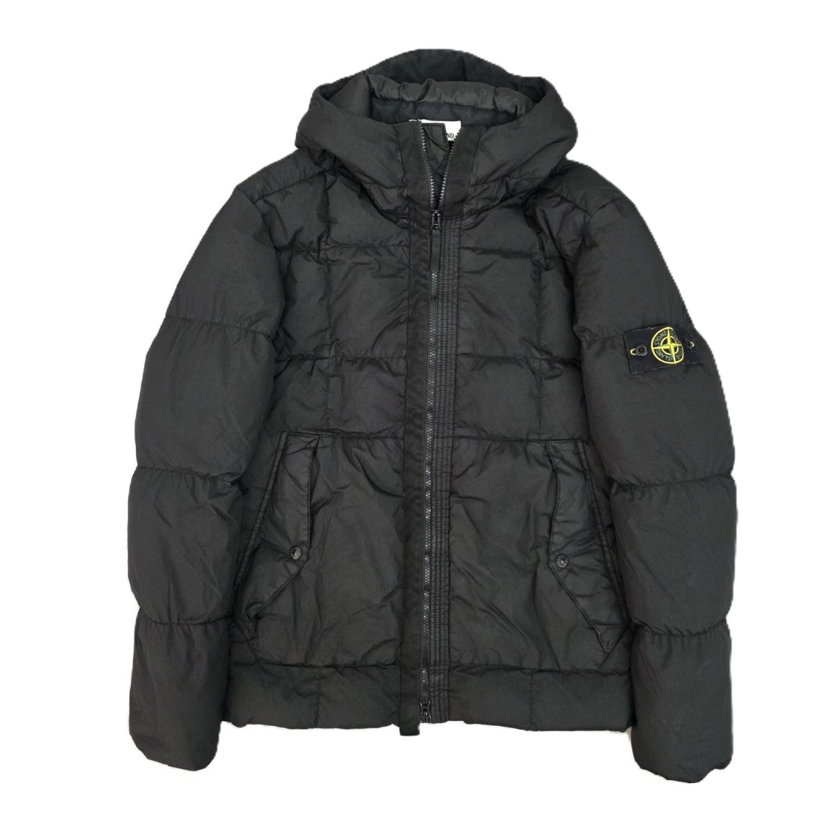 STONE ISLAND ストーンアイランド  18AW レップスナイロン ロゴパッチ付き ダウンジャケット 822212122678 L ナイロン ブラック  メンズ【中古】
