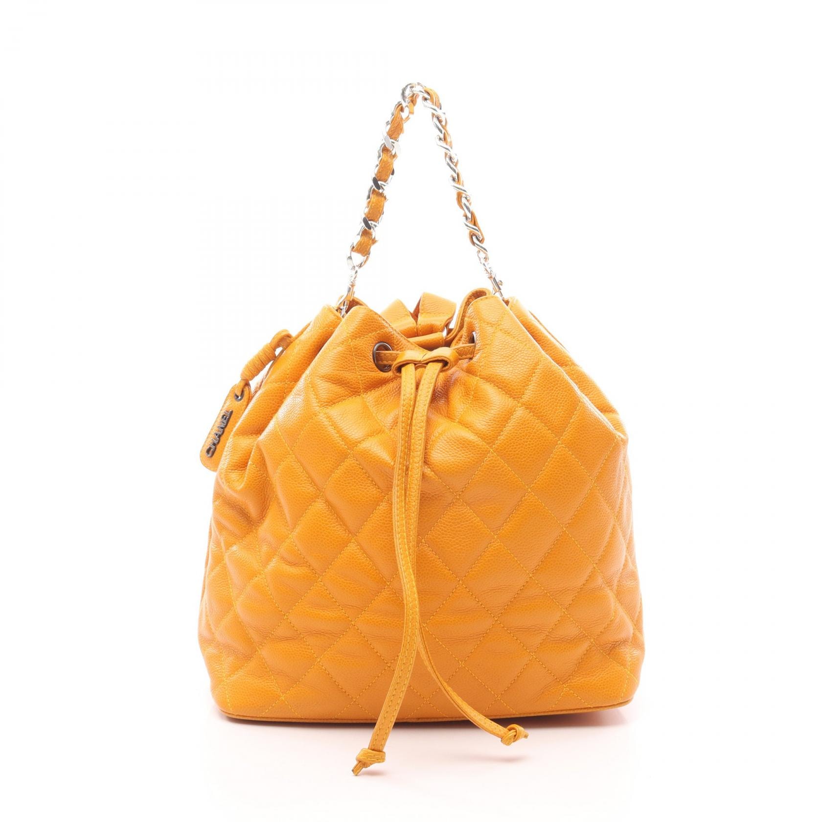 シャネル CHANEL マトラッセ リュックサック バックパック バッグ カーフ(牛革) レディース オレンジ系 【中古】