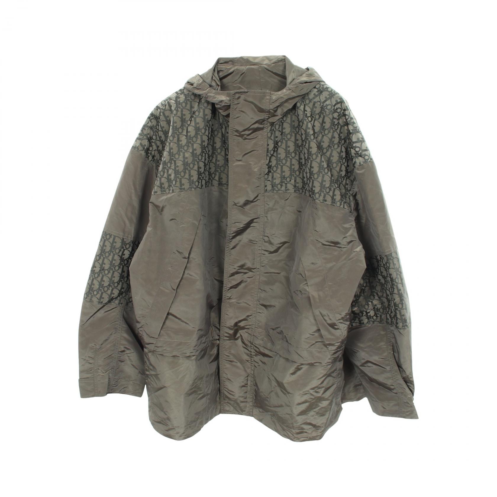 ディオール Dior オブリーク フード付き ナイロンジャケット 衣料品 アウター ナイロン メンズ グリーン系 【中古】
