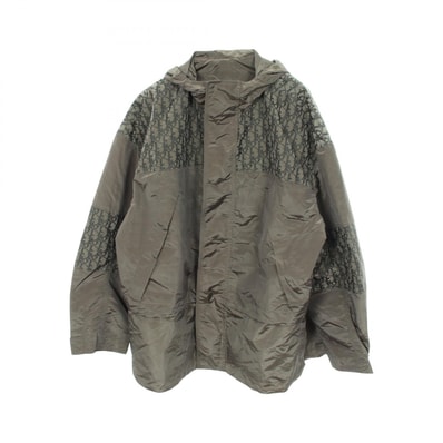 ディオール Dior オブリーク フード付き ナイロンジャケット 衣料品 アウター ナイロン メンズ グリーン系 【中古】