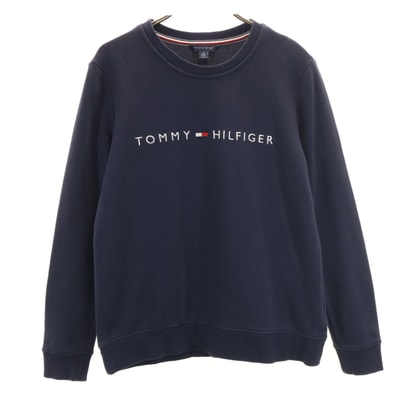 TOMMY HILFIGER トミーヒルフィガー 長袖 スウェット トレーナー XS ネイビー