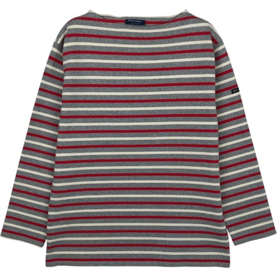 古着 セントジェームス SAINT JAMES ボーダー柄 ボートネック ロングTシャツ ロンT フランス製 メンズS相当/eaa631328